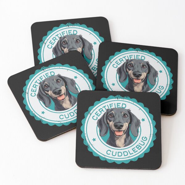 Item preview, Copy of Dachshund -  Blue and Cream - 'Certified Cudddlebug' designed and sold by wotsthis.