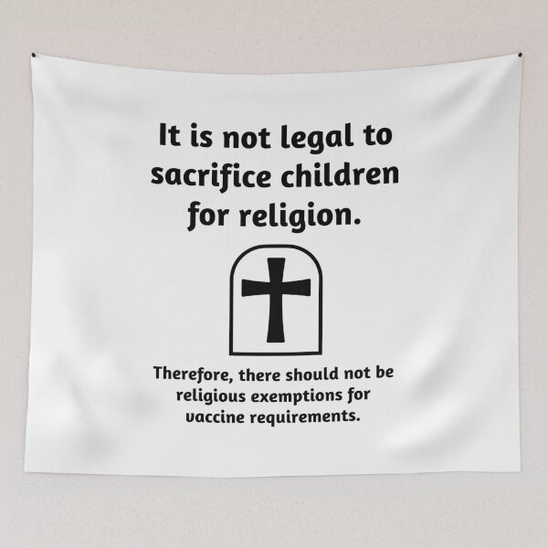 Item preview, It is wrong to sacrifice children for religion.  designed and sold by Rachel the Artist .