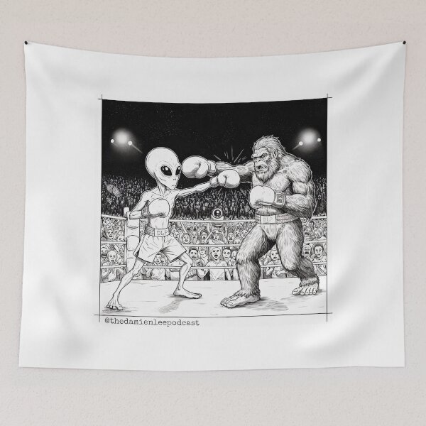 Item preview, Alien v. Sasquatch - DLP designed and sold by The Damien Lee Podcast.