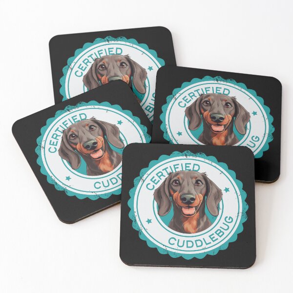 Item preview, Dachshund -  Chocolate and Tan - 'Certified Cuddlebug' designed and sold by wotsthis.
