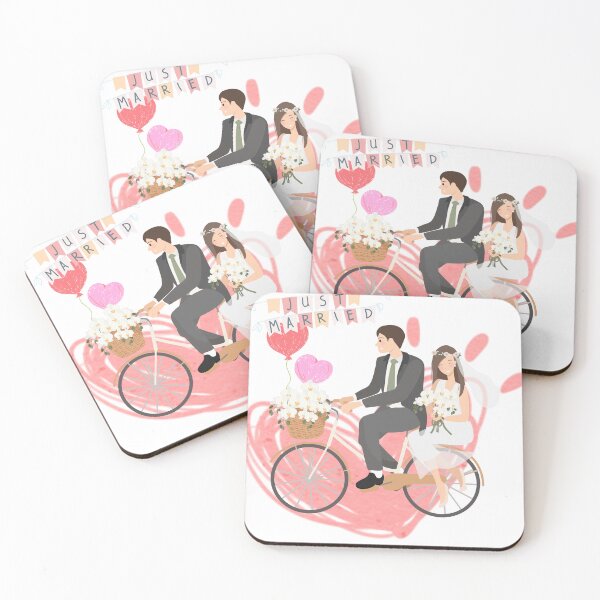 Item preview, Just Married – Romantic Newlywed Bicycle Ride designed and sold by Soluna Studio.