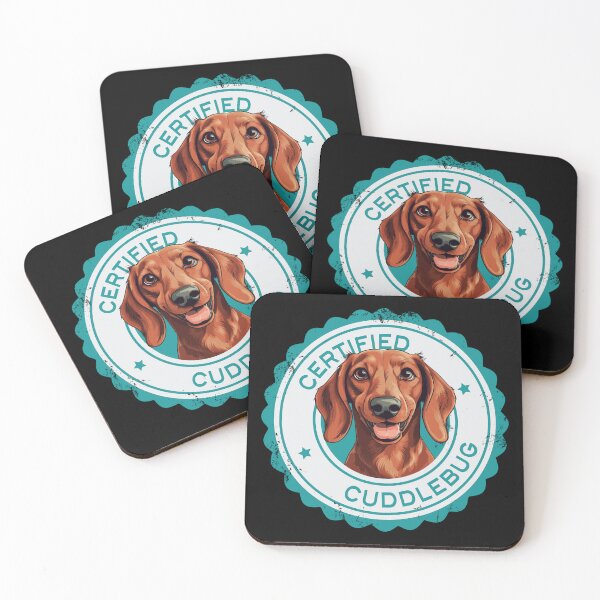 Item preview, Dachshund -  Red - 'Certified Cuddlebug' designed and sold by wotsthis.
