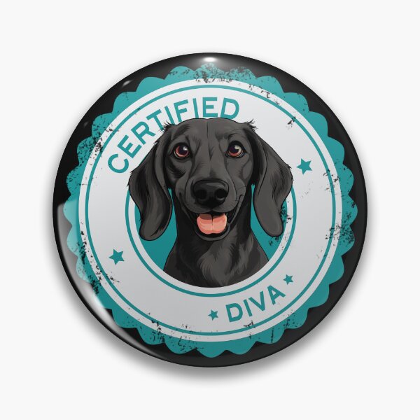 Item preview, Dachshund -  Black - 'Certified Diva' designed and sold by wotsthis.