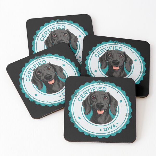 Item preview, Dachshund -  Black - 'Certified Diva' designed and sold by wotsthis.