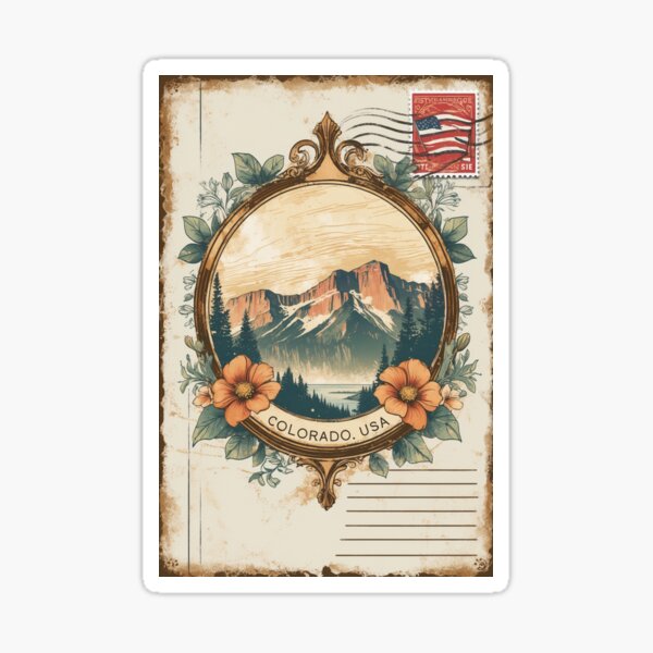 Item preview, Greetings from Colorado Vintage Travel Retro Postcard Design designed and sold by TravelPostcardGems.