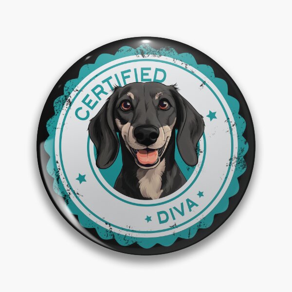 Item preview, Dachshund -  Black Cream - 'Certified Diva' designed and sold by wotsthis.