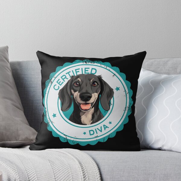Item preview, Dachshund -  Black Cream - 'Certified Diva' designed and sold by wotsthis.