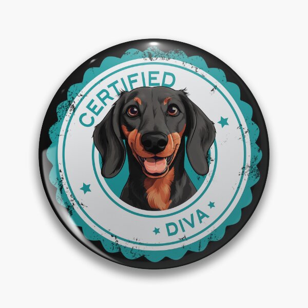 Item preview, Dachshund -  Black and Red - 'Certified Diva' designed and sold by wotsthis.