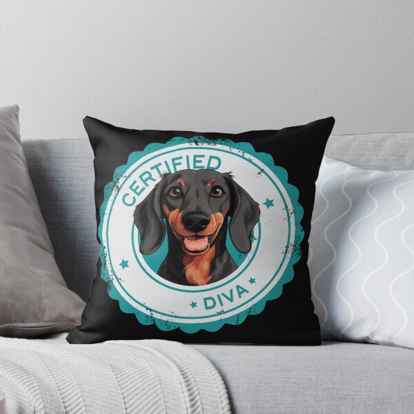 Item preview, Dachshund -  Black and Red - 'Certified Diva' designed and sold by wotsthis.
