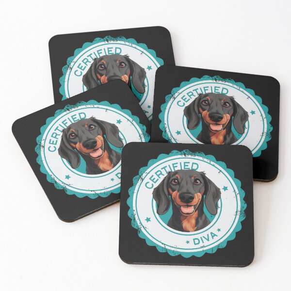 Item preview, Dachshund -  Black and Red - 'Certified Diva' designed and sold by wotsthis.