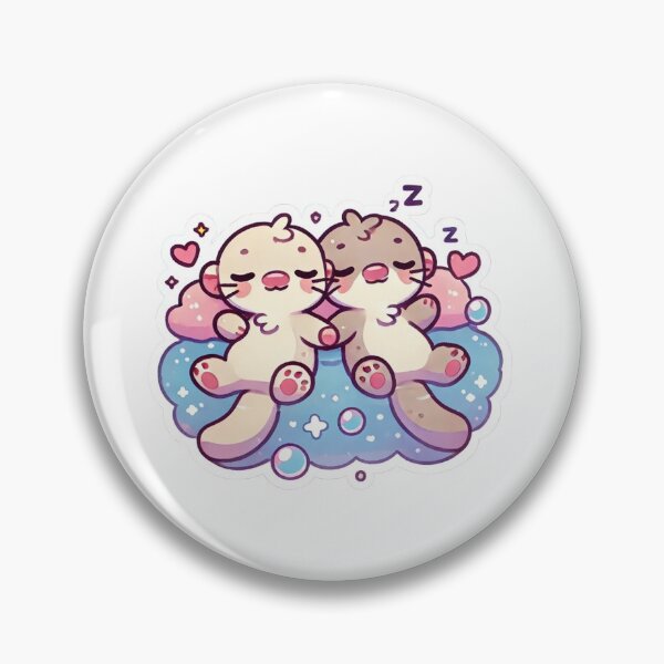 Item preview, Pebbles + Arlo the Otters designed and sold by cosycatstudio.