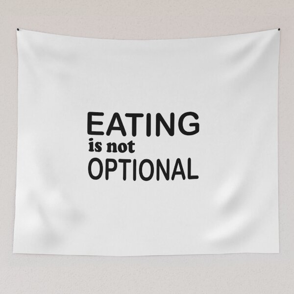 Item preview, Eating is not Optional Sticker designed and sold by Ami Ne.
