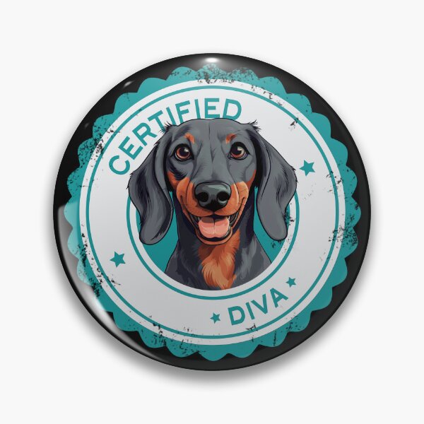 Item preview, Dachshund -  Blue and Tan - 'Certified Diva' designed and sold by wotsthis.