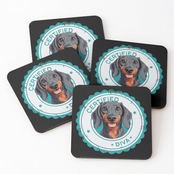 Item preview, Dachshund -  Blue and Tan - 'Certified Diva' designed and sold by wotsthis.