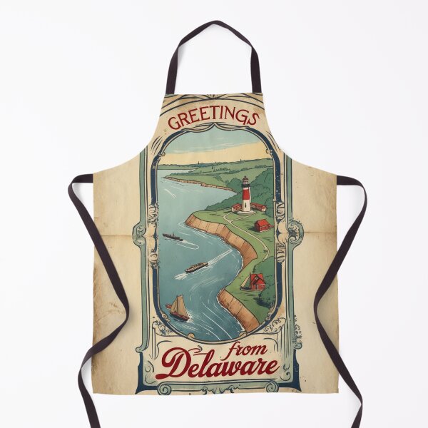 Item preview, Delaware USA Vintage Travel Retro Postcard Design designed and sold by TravelPostcardGems.