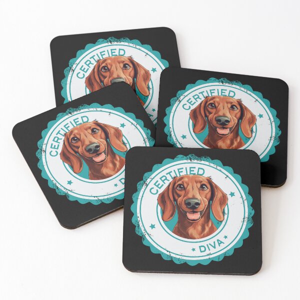 Item preview, Dachshund -  Red - 'Certified Diva' designed and sold by wotsthis.
