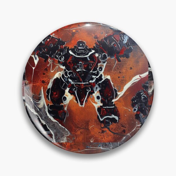 Item preview, Mech Robot Acrylic Pour Painting 067 designed and sold by Paws Of Aries.