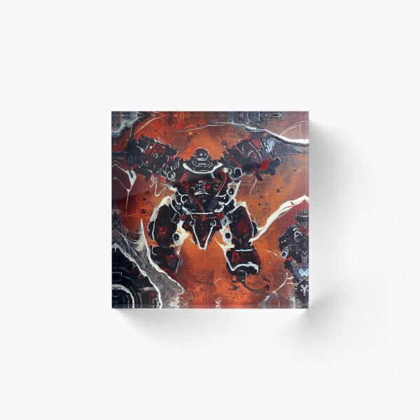 Artikelvorschau, Mech Roboter Acrylgemälde 067 entworfen und verkauft von Paws Of Aries.