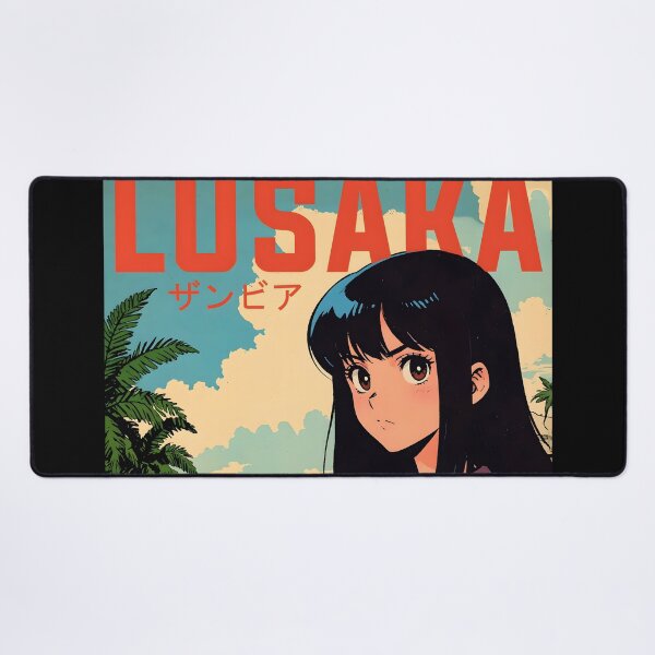 Item preview, Lusaka Zambia Cute Retro Anime Girl 80s Vintage Travel designed and sold by Retro-Anime9.