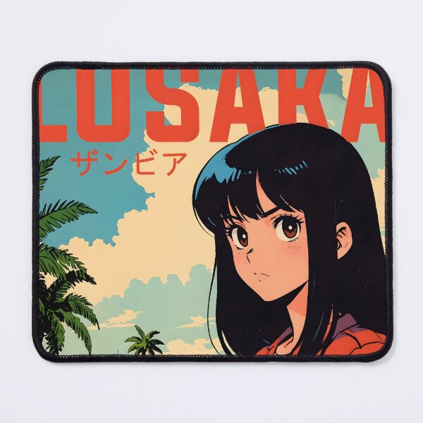 Item preview, Lusaka Zambia Cute Retro Anime Girl 80s Vintage Travel designed and sold by Retro-Anime9.