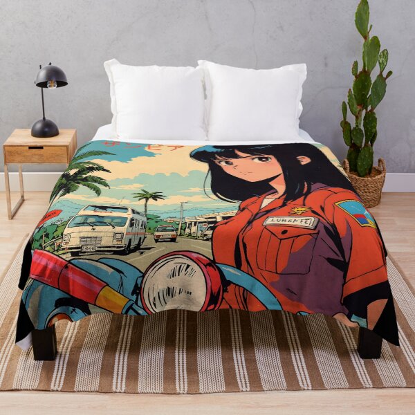 Item preview, Lusaka Zambia Cute Retro Anime Girl 80s Vintage Travel designed and sold by Retro-Anime9.