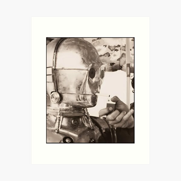 Item preview, C-3Po Smoking A Cigarette designed and sold by maeand-art.