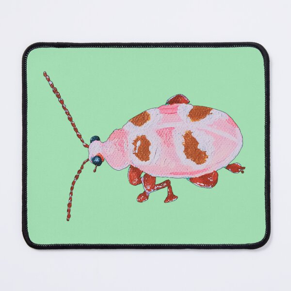 Item preview, Pink Leaf Beetle (Dianthus Plumarius) Painting designed and sold by crystallinesoup.