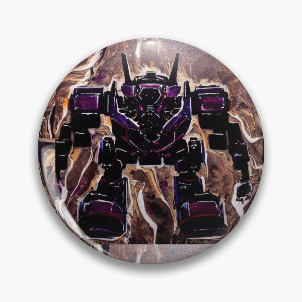 Item preview, Mech Robot Acrylic Pour Painting 070 designed and sold by Paws Of Aries.