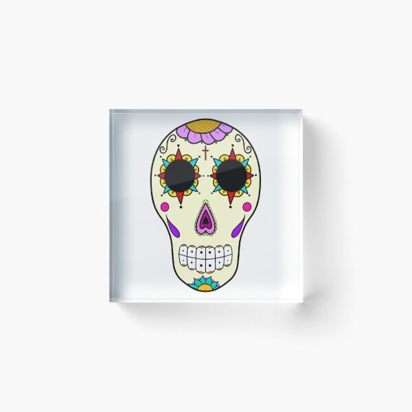 Item preview, Mexican Flower Sugar Skull designed and sold by TheMarquetita.