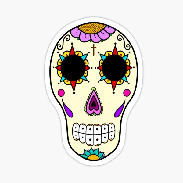Item preview, Mexican Flower Sugar Skull designed and sold by TheMarquetita.