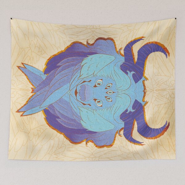 Item preview, Winged Lion (Blue) designed and sold by LichesGetStitches.