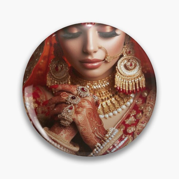 Item preview, Indian Bride in Red Lehenga designed and sold by kharatsuchita.