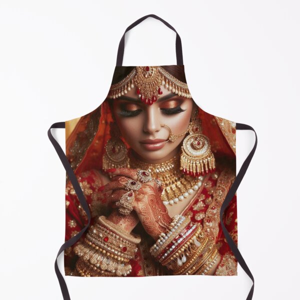 Item preview, Indian Bride in Red Lehenga designed and sold by kharatsuchita.
