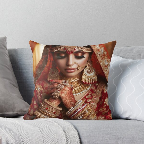 Item preview, Indian Bride in Red Lehenga designed and sold by kharatsuchita.