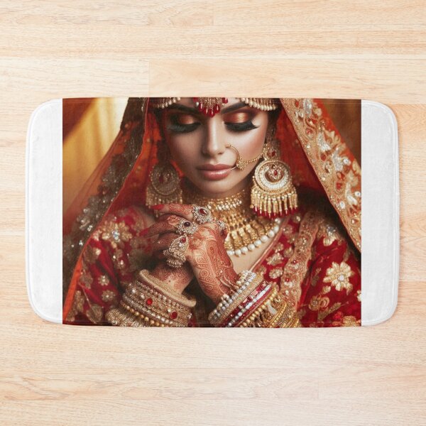 Item preview, Indian Bride in Red Lehenga designed and sold by kharatsuchita.
