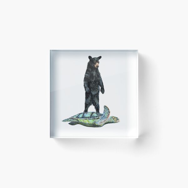 Item preview, Black bear surfing a sea turtle designed and sold by Thomas-Duane.