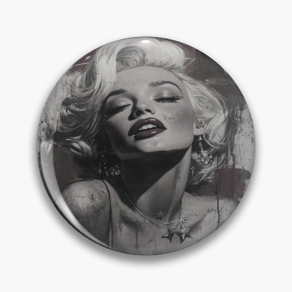 Item preview, Seductive Marilyn Monroe Black and White Oil Painting Portrait designed and sold by Vicky021.