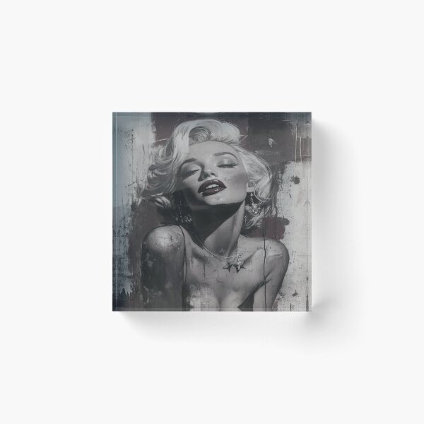 Item preview, Seductive Marilyn Monroe Black and White Oil Painting Portrait designed and sold by Vicky021.