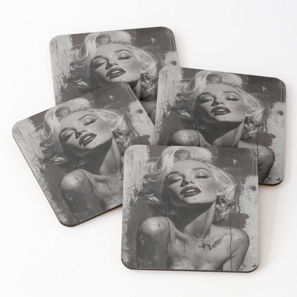 Item preview, Seductive Marilyn Monroe Black and White Oil Painting Portrait designed and sold by Vicky021.