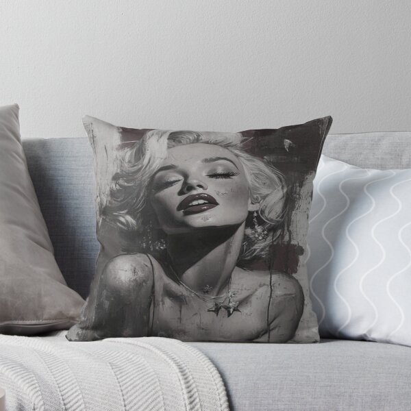 Item preview, Seductive Marilyn Monroe Black and White Oil Painting Portrait designed and sold by Vicky021.