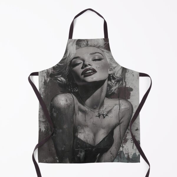 Item preview, Seductive Marilyn Monroe Black and White Oil Painting Portrait designed and sold by Vicky021.