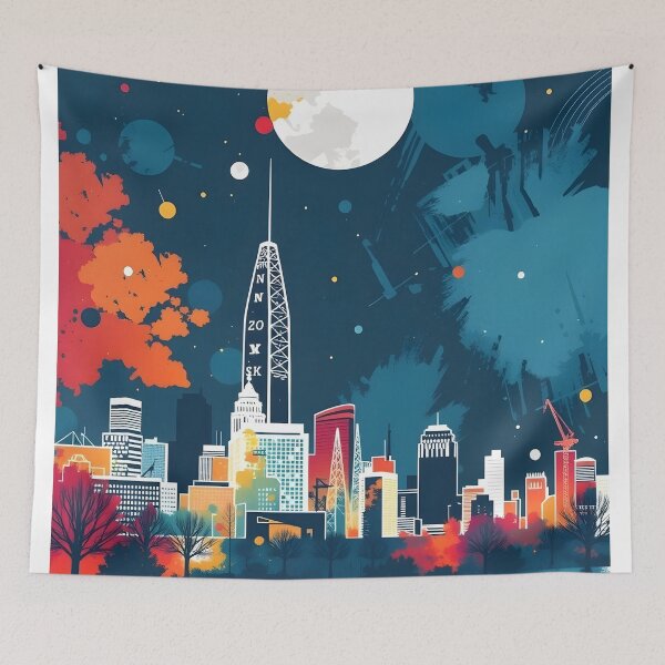 Item preview, Abstract Cityscape Art for Modern Spaces designed and sold by bukajart.