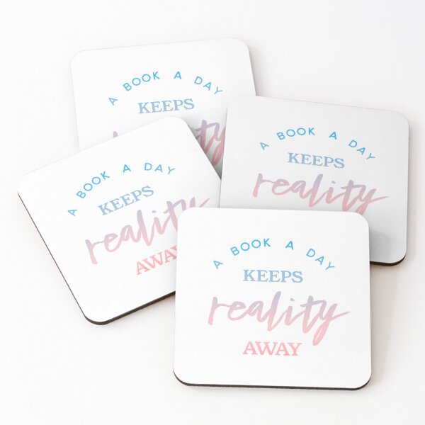 Item preview, A Book a Day Keeps Reality Away - Cotton Candy Ombré Book Lover Sticker  designed and sold by Stickers by @molllyclare.