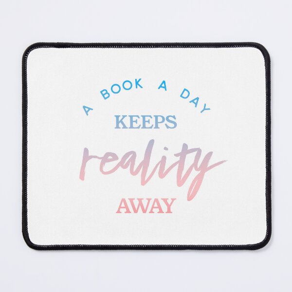 Item preview, A Book a Day Keeps Reality Away - Cotton Candy Ombré Book Lover Sticker designed and sold by Stickers by @molllyclare.