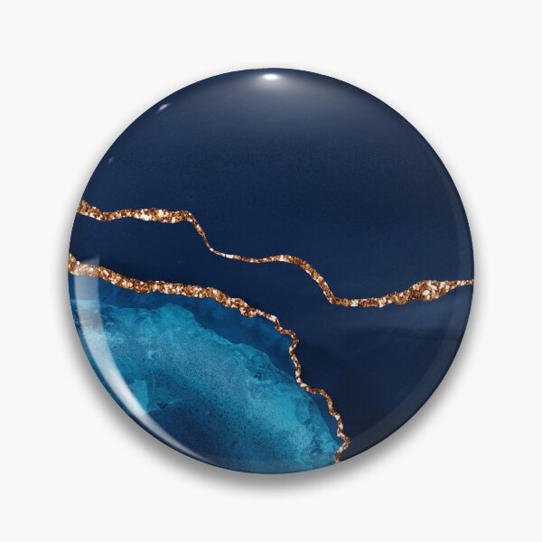 Item preview, Captivating Royal Blue And Teal Faux Marble Art  designed and sold by DEC02.