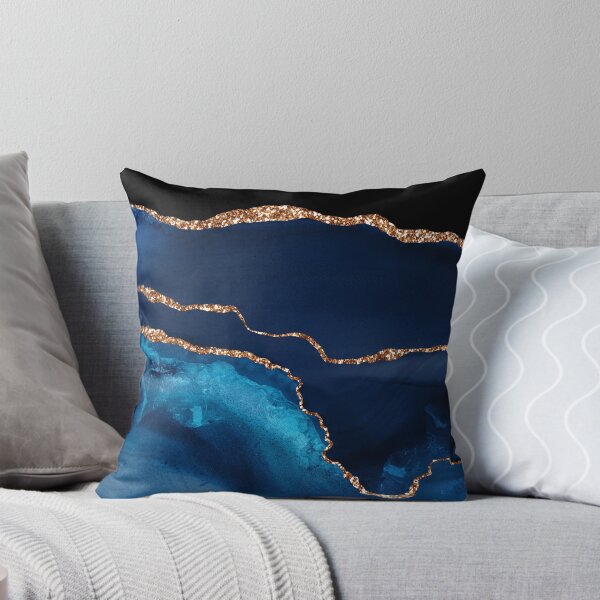 Item preview, Captivating Royal Blue And Teal Faux Marble Art  designed and sold by DEC02.