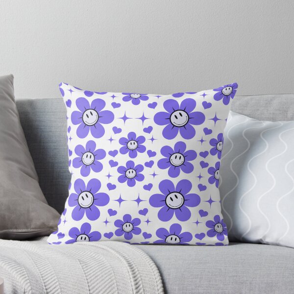 Item preview, Smiling Flowers Pattern Throw Pillow designed and sold by KGN  CREATIVITY.