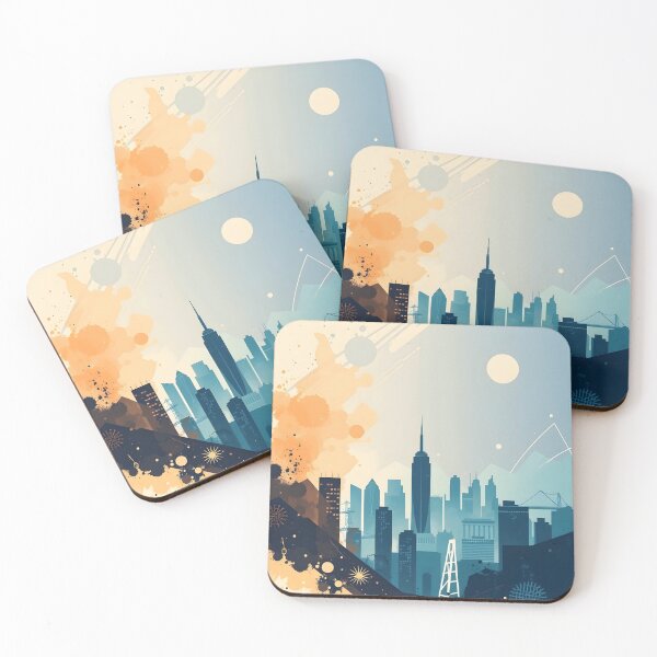 Item preview, Contemporary Cityscape with Urban Flair designed and sold by bukajart.