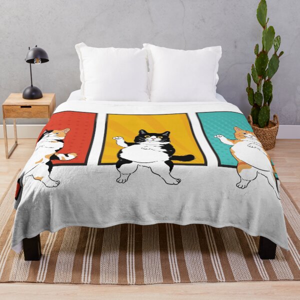 Item preview, Dancing Trio – Funny Comic-Style Cats designed and sold by shopfindingbeni.