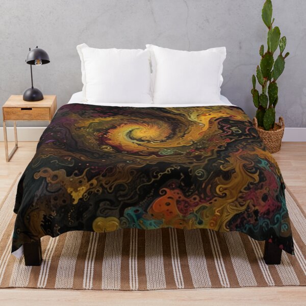 Item preview, golden psychedelic abstract art designed and sold by optimusprime39.